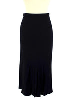 Balmain Navy Blue Midi Skirt