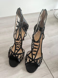 Louboutin Black Lattice Heels
