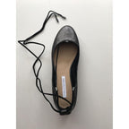 DVF Metallic Lace-Up Ballerinas