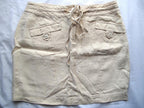 Escada Metallic Linen Cream Skirt