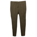 Burberry Prorsum Olive Green Wool and Silk Blend Trousers