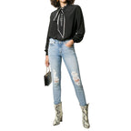 Givenchy ripped mid-rise skinny jeans blue