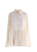 Victoria Beckham Ottoman-Paneled Silk Crepe De Chine Shirt