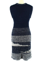 Chanel Blue Knitted Sleeveless Dress