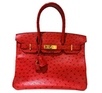 Hermes Birkin 30 in Red Ostrich GHW