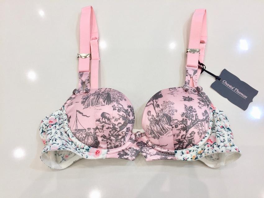 Chantal Thomass Romantic Toile & Flowers Print Pad Bra & Thong Set