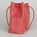 Vintage pink leather tote bag