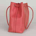 Vintage pink leather tote bag