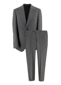 Ejjeh Bespoke Tailored Grey Striped Single-breasted Suit