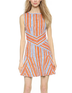 Carven Tweed Back Cutout Dress