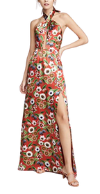 Borgo De Nor Red Silk Mae Maxi Dress
