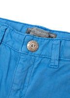 Blue Chambray Turn-Up Shorts