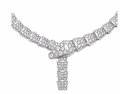 Full Diamond And White Gold  Serpenti Viper Necklace