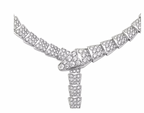 Full Diamond And White Gold  Serpenti Viper Necklace