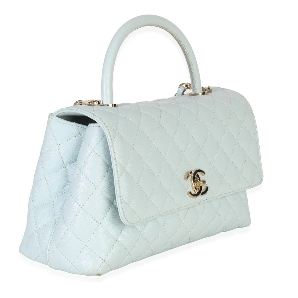 Chanel  Quilted Caviar Medium Coco Top Handle Handbag