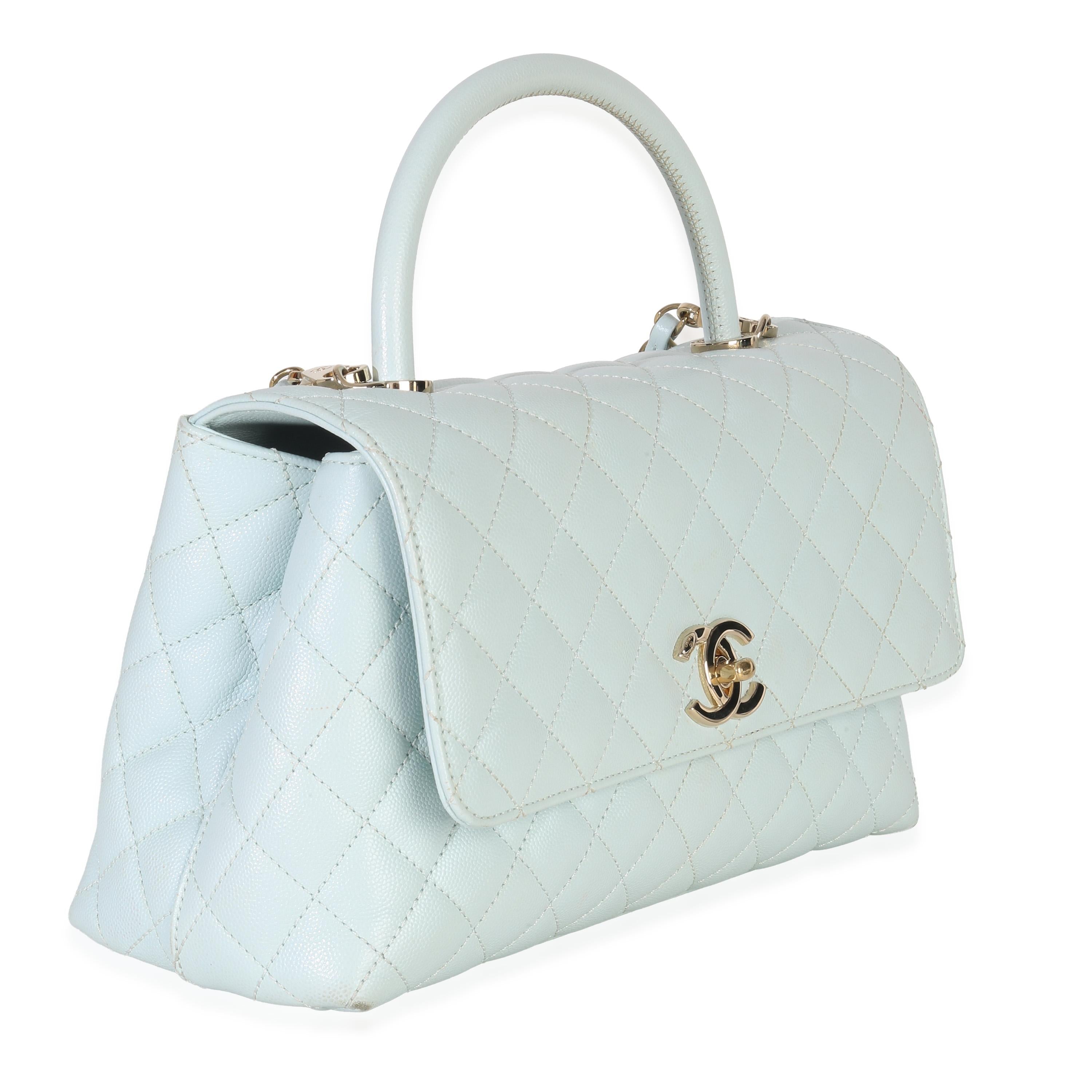 Chanel  Quilted Caviar Medium Coco Top Handle Handbag