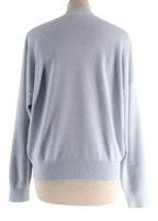 Hermès Pale Blue Silk and Cashmere Blend Knit Sweater