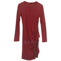 Jospeh size-zipped ruffle red dress