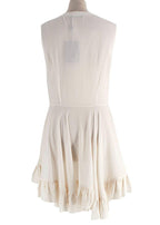 Alexander McQueen Cream Sleeveless Silk Blouse