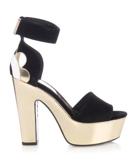 Nicholas Kirkwood Polly Petal velvet and leather platform sandals
