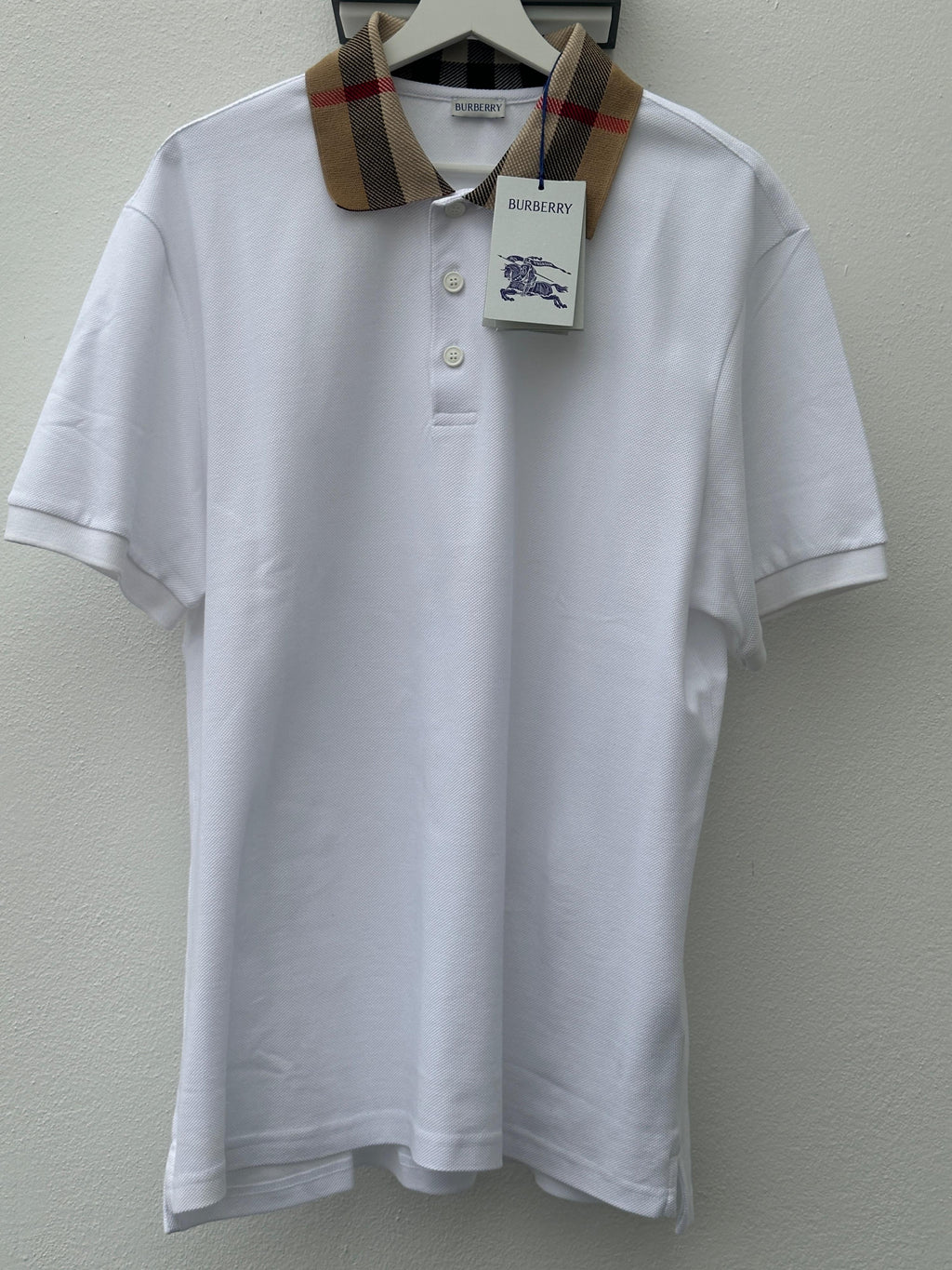 Burberry White Polo Shirt