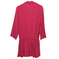 Iro Crossover Hot Pink Rayon Playsuit with Cropped Sleeves