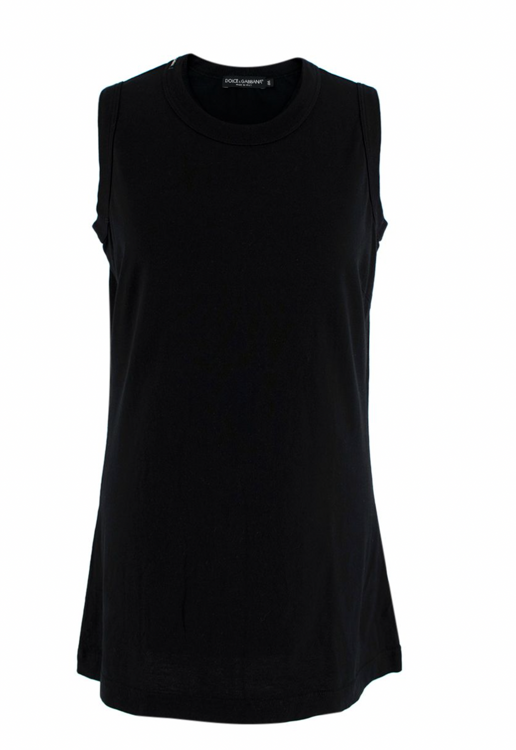 Black Cotton Jersey Vest