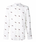 Pistol Print White Cotton Shirt
