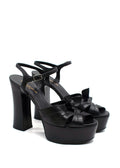 Saint Laurent Black Leather 'Bianca' Platform Heels