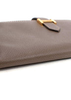 Hermes Etoupe Bearn Wallet With Gold Hardware