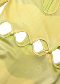 Alexis Chiara Lime Wave Cut Out Dress