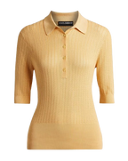 Dolce & Gabbana Yellow Crocheted silk top