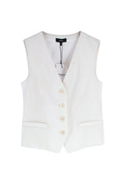 Theory Cream Admiral Stripe Waistcoat