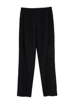 Mugler Black with Red Pinstripe Wool Trousers
