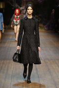 Dolce & Gabbana Wool Lace Longline Coat