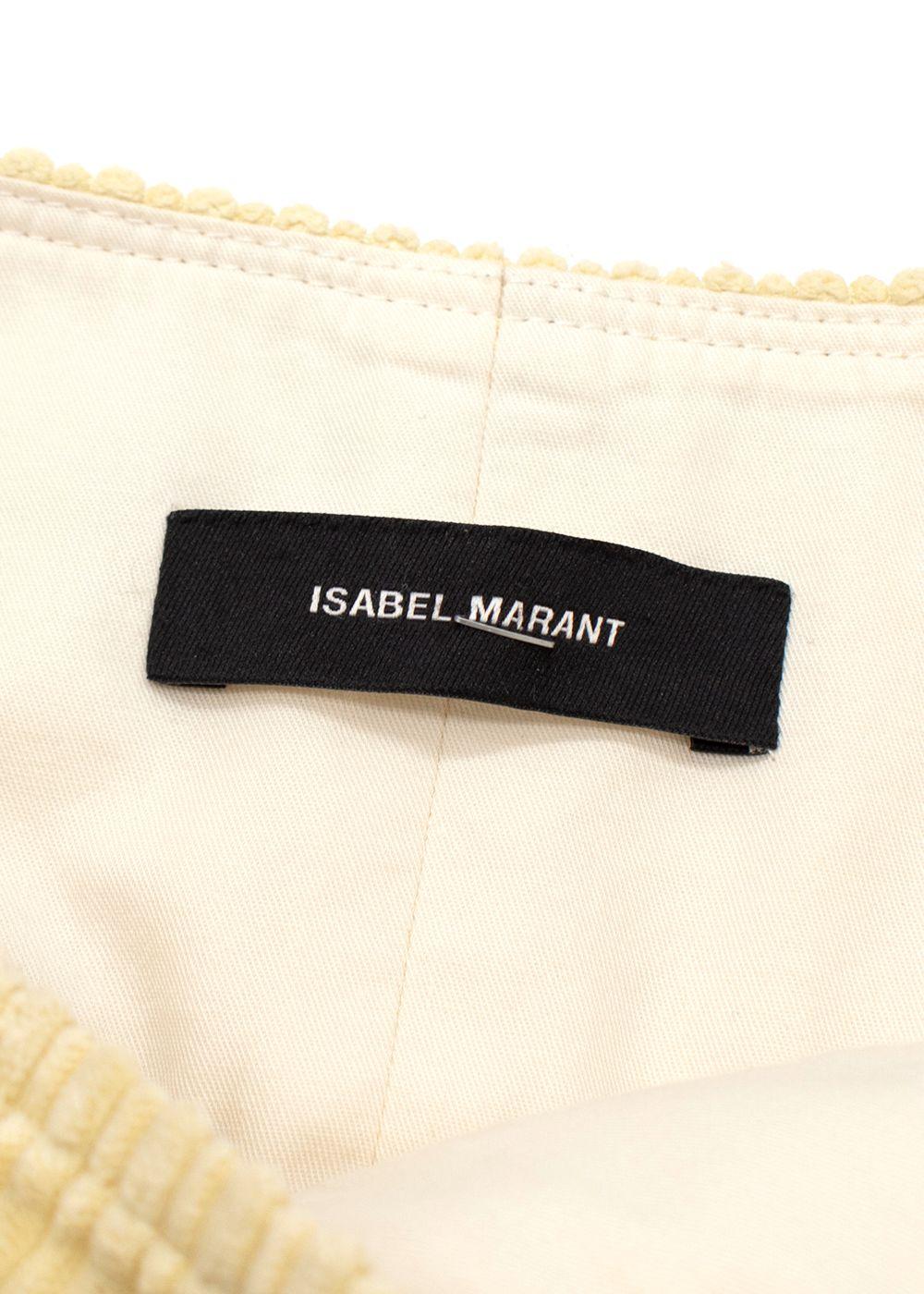 Isabel Marant Yellow Corduroy Trousers