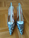 Dolce & Gabbana Leopard Print Slingback Sandals