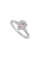 18ct White Gold Diamond Engagement ring  - Size 51