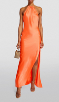 Alice + Olivia Coral Zumi Halterneck Maxi Dress