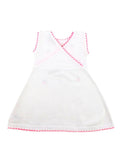Baby Dior White & Pink Strawberry Embroidery Cardigan and Dress Set