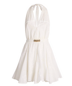 Maje Cotton Embroidered Mini Dress