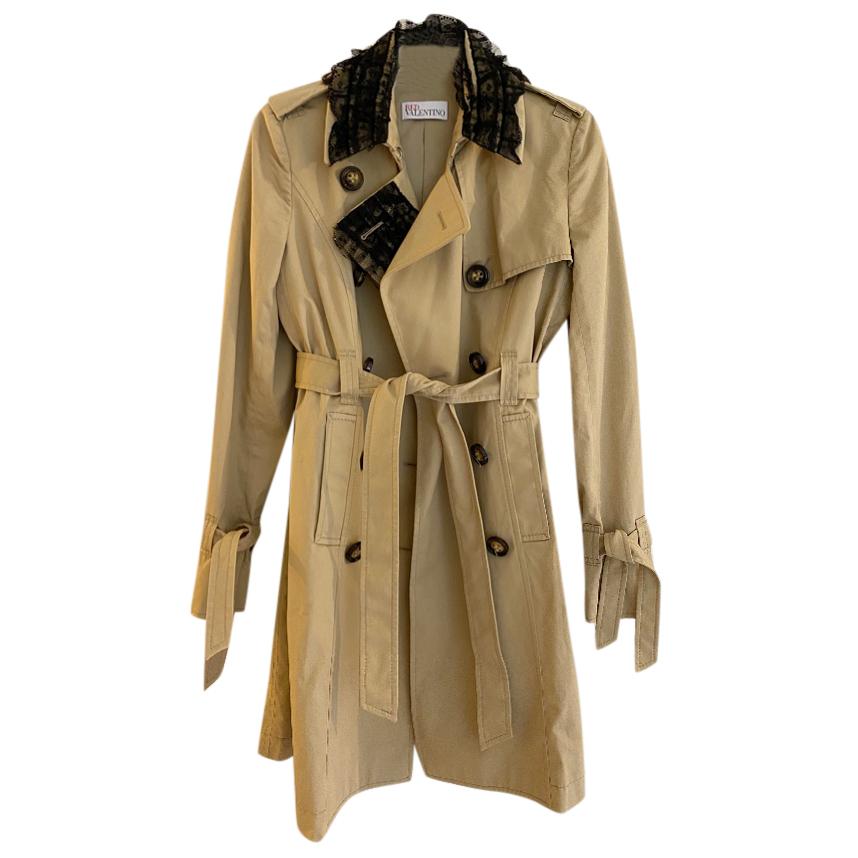 Red Valentino beige cotton trench coat