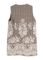 Mulberry Brown Tweed Asymmetric Waistcoat