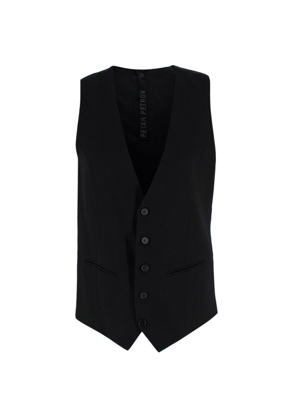Petar Petrov Black Wyck Wool-Blend  Waistcoat
