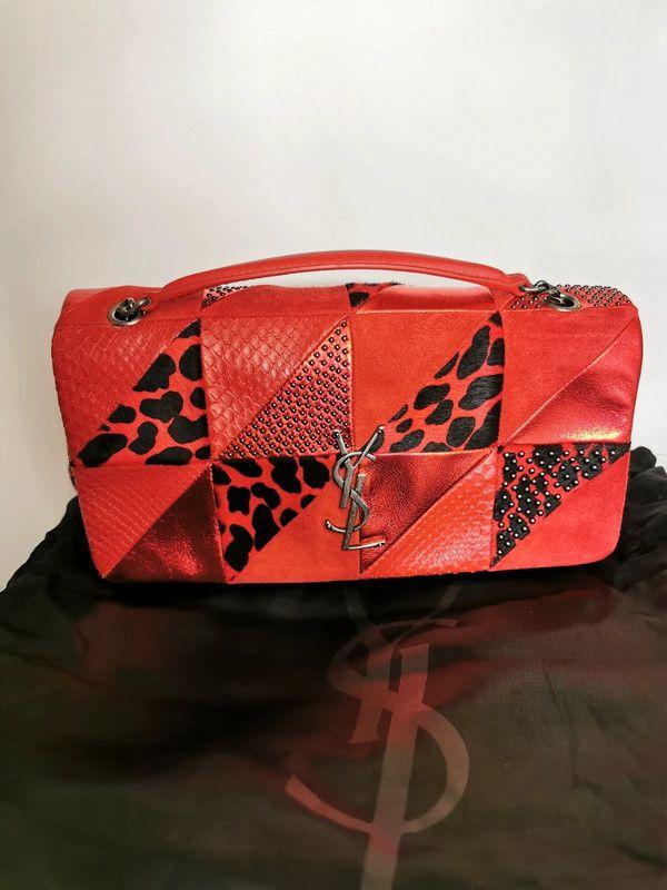 Red Mix & Match Jamie Patchwork Bag