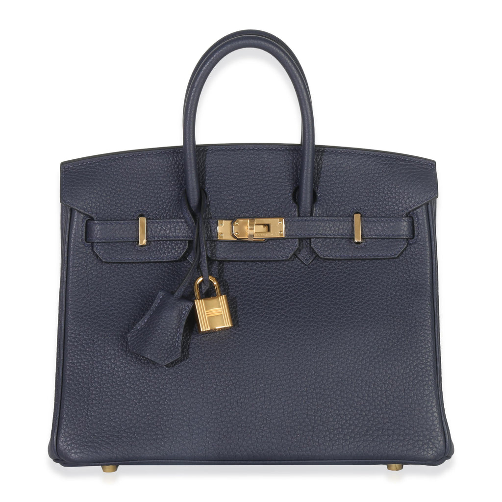 Hermès Togo Birkin 25 GHW Bleu nuit