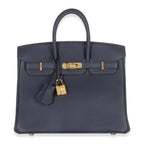 Hermès Togo Birkin 25 GHW Bleu nuit