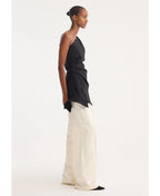 Rohe Black Wool Blend One Shoulder Top
