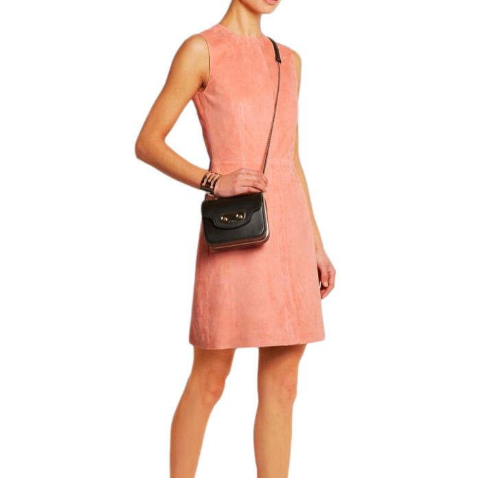 Balenciaga Suede A-Line Sleeveless Dress