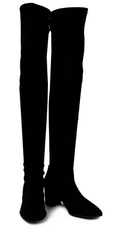 Black Suede OTK Boots